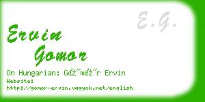 ervin gomor business card